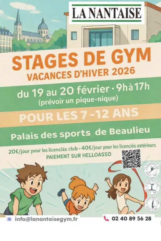 Affiche Stages – La Nantaise de Gym