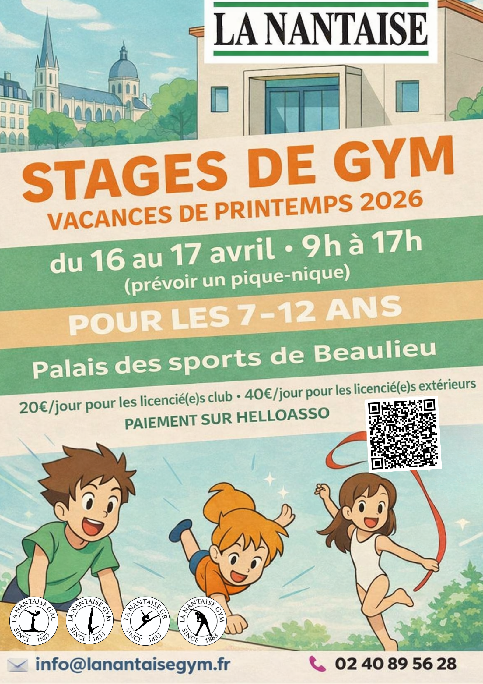 Affiche stage gymnastique – La Nantaise